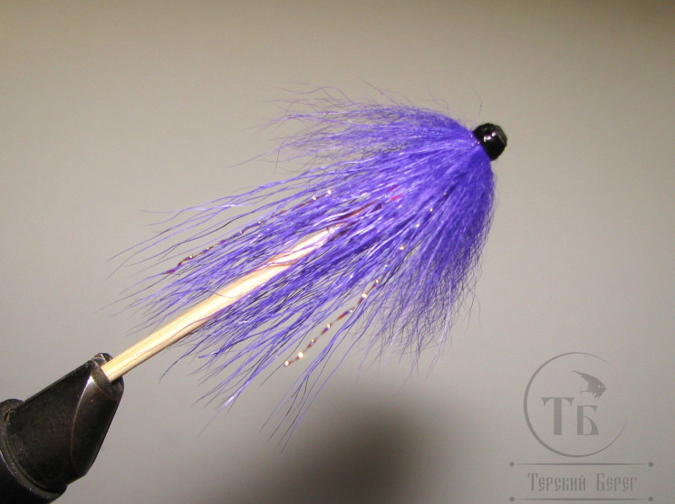 Муха лососёвая с "английским крылом" WG tube Mt. ( 18D ) медь 1 1/2 дюйма Purple 