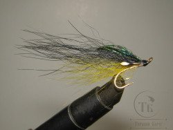 Муха лососевая на золотом двойнике ( 16 ) Golden Killer Var Mustad DL Gold № 8
