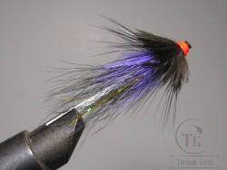 Муха лососёвая Turbo July 3/4 inch ( 23 ) Black Purple Titovka пластик 3/4