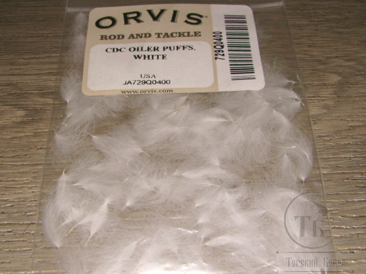 Перья CDC Oiler Puffs White Orvis