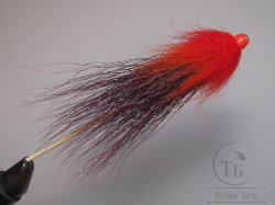 Муха лососёвая с "английским крылом" WG tube Mt. ( 17 ) медь 1.5 дюйма Orange Phatakorva