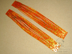 Резиновые ножки Rubber Legs FL 15 Fluo Hot Orange Crystal Gold