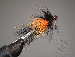 Муха лососёвая Turbo July 3/4 inch ( 24 ) Black Fl Orange Titovka пластик 3/4