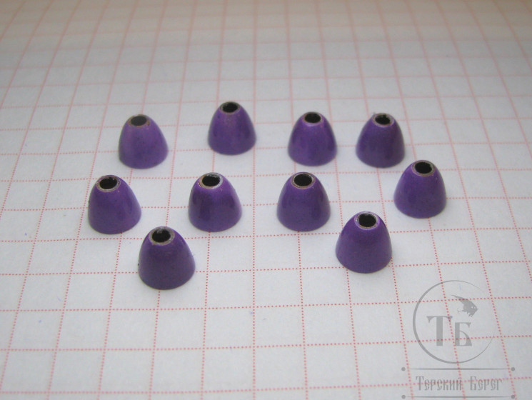 Конусная головка Md. латунная Fl. Purple ( дл. 5,0 мм. / диам. 6,0 мм. / вн. диам. 2,0 мм. ) 10 шт.