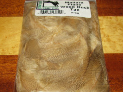 Перья селезня кряквы Mallard Flank Wood Duck Tan Hareline