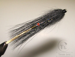 Муха лососёвая с "английским крылом" WG tube Mt. ( 19C ) медь 1 1/4 дюйма Black
