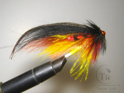 Муха лососёвая Turbo Pl. FF ( 28 ) Yellow Brown T 8,0 mm. 10 sm.