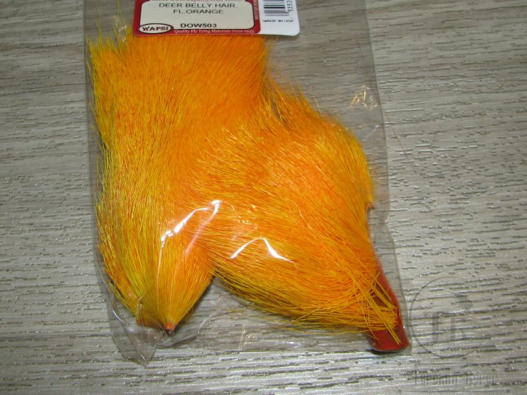 Мех оленя флюр оранжевый / Deer Belly Fl. Orange Wapsi