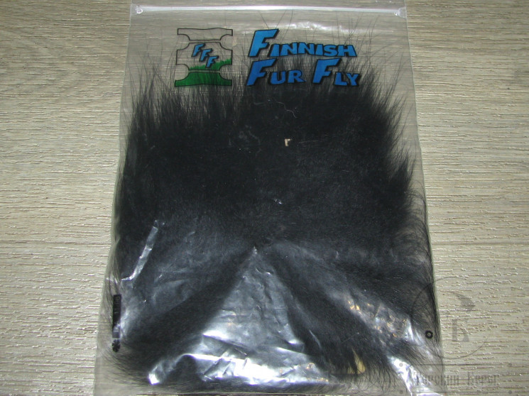 Хвост арктического песца Black 2,5XL Fishing Fur Fly
