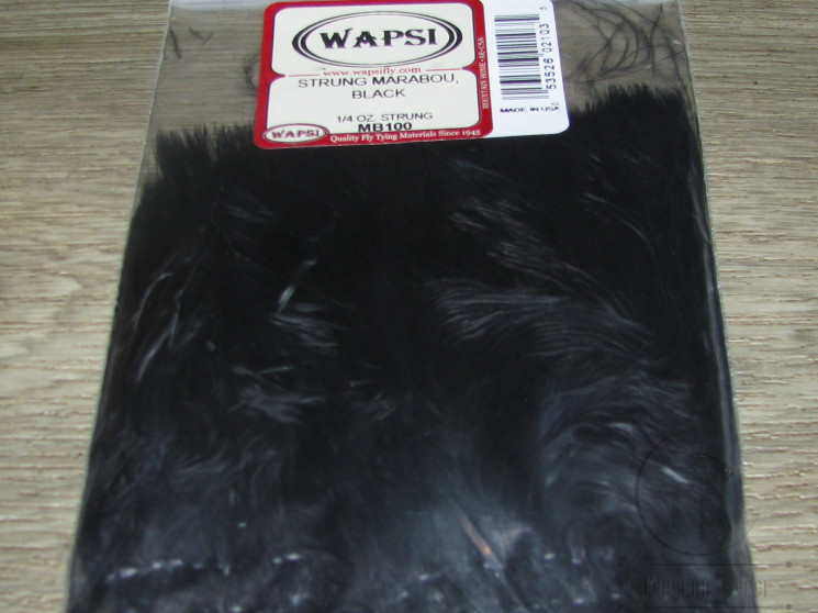 Мягкие пуховые перья Marabou Strung 1/4 OZ Black ( Metz , Wapsi )  