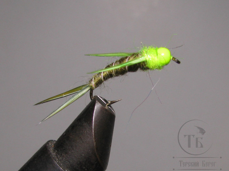 Муха нимфа Biot ( 27 ) Prince FCH nymph Olive кр. Stim. № 12