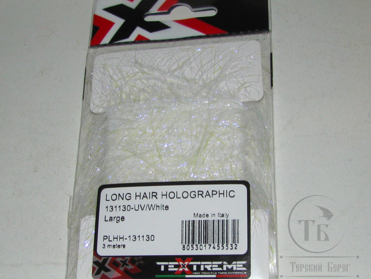 Синель Long Hair Holographic Large UV / White 3 meters Textreme