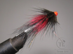 Муха лососёвая Turbo July 3/4 inch ( 26 ) Black Claret Titovka пластик 3/4
