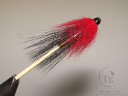 Муха лососёвая с "английским крылом" WG tube Mt. ( 20B ) медь 1 дюйм Red Black