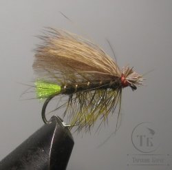 Mуха X Caddis  Bleached Fl. Chart. Tag  Kumho № 10