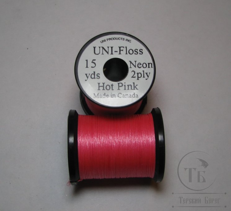 Искусственный шелк Uni Floss Neon 15 yds Hot Pink