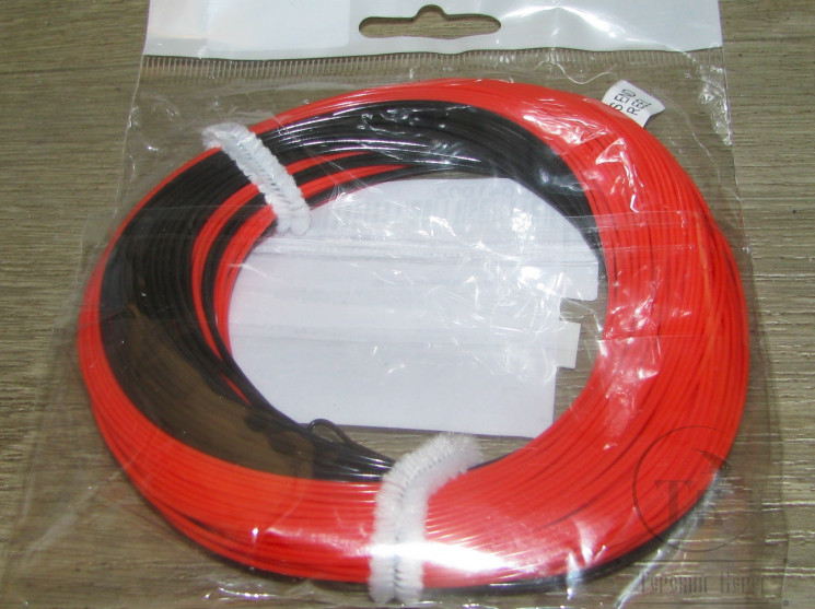 Шнур одноручный тонущий ( петли с двух сторон ) Sinking Line WF-7S/FS 90 ft.Red  Black 