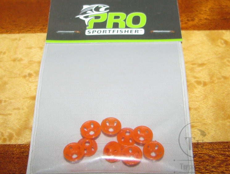 Турбо диск с отверстиями пластиковый Pro Soft Sonic Disc Orange MD 8 мм 10 шт Pro Sportfisher
