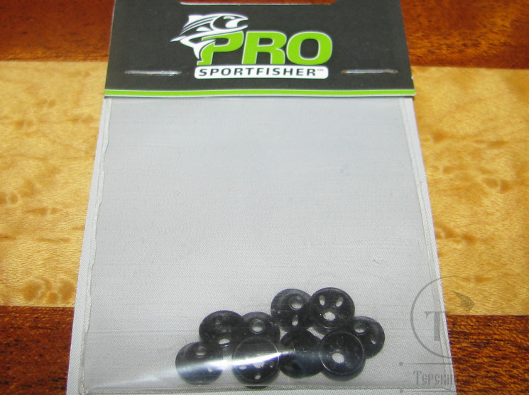 Турбо диск с отверстиями пластиковый Pro Soft Sonic Disc Black MD 8 мм 10 шт Pro Sportfisher