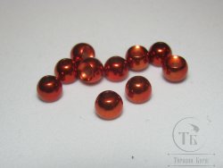 Вольфрамовый шарик с круглым отверстием D 5,5 Metallic Red (10 шт)