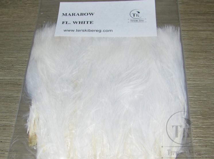 Мягкие пуховые перья Marabou Strung 1/4 OZ Fl. White ( Терский Берег , Metz , Wapsi )