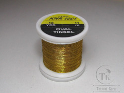 Овальный люрекс Oval Tinsel KNR 1001 Dk. Gold 12 yds Hends
