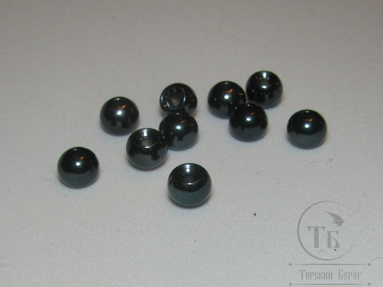 вольфрамовый шарик с круглым отверстием D 5,5 black nickel (10 шт)