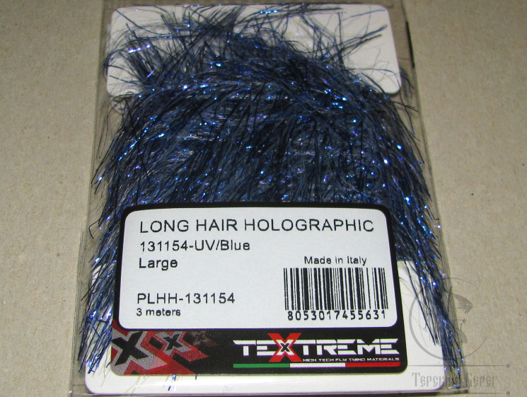 Синель Long Hair Holographic Large UV / Blue 3 meters Textreme