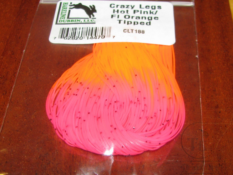 Силиконовые ножки Crazy Legs Hot Pink / Fl. Orange Tipped Hareline