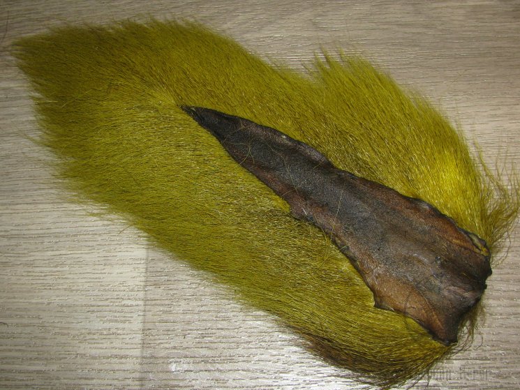 Хвост оленя большой светло оливковый / Bucktail Large Yellow Olive