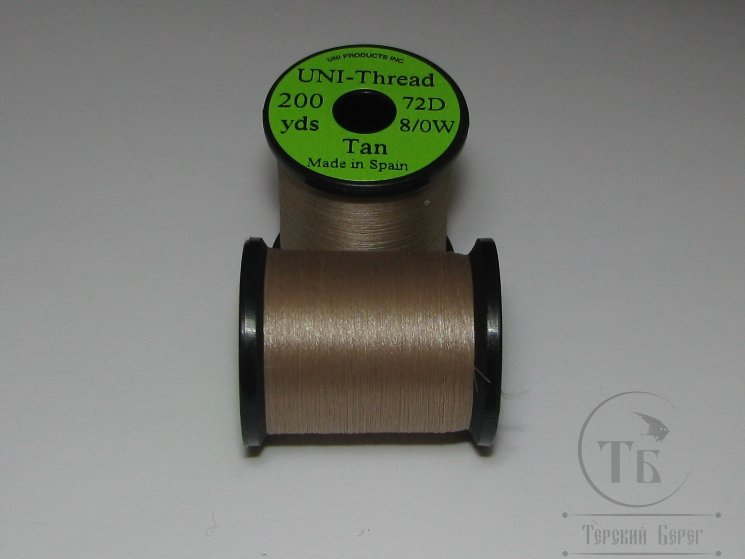 Монтажная нить UNI THREAD 8/0 Tan  200 yds