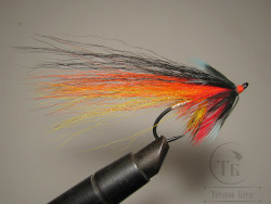 Муха лососевая на одинарном крючке ( 56 )  Kumho Salmon Black № 1/0