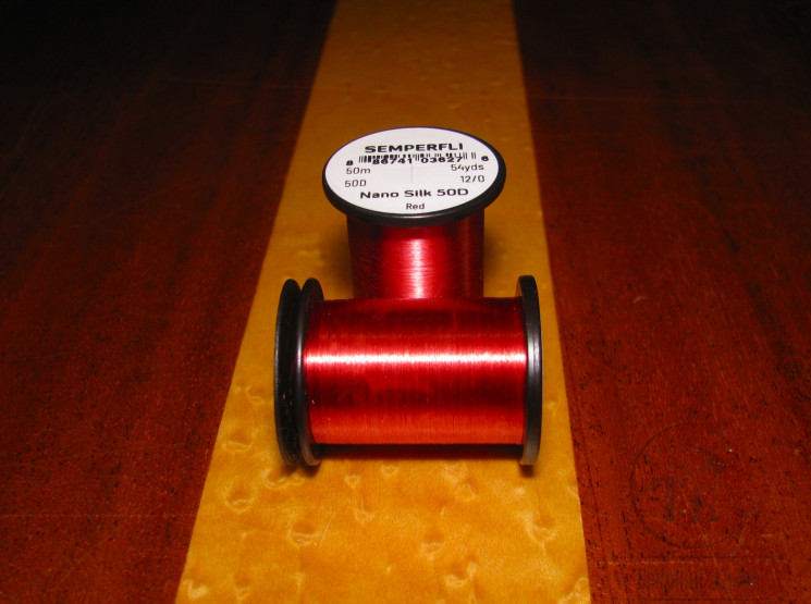 Монтажные нитки Nano Silk 50D 50 m. 12/0 Red Semperfli
