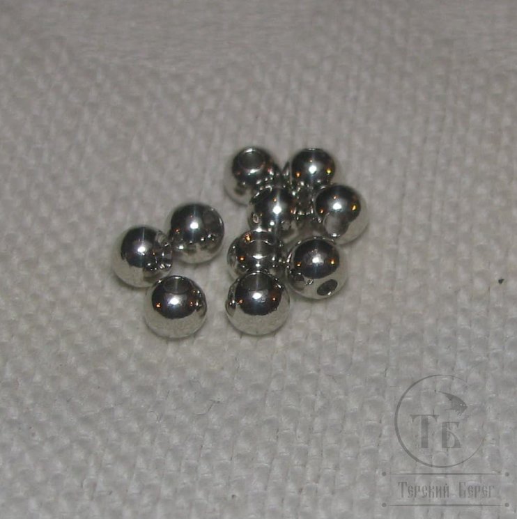 вольфрамовый шарик с круглым отверстием D 3,8 nickel (10 шт)