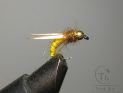 Муха нимфа Biot ( 52 ) Scud Amber Yellow nymph крючок № 10 (Scud)