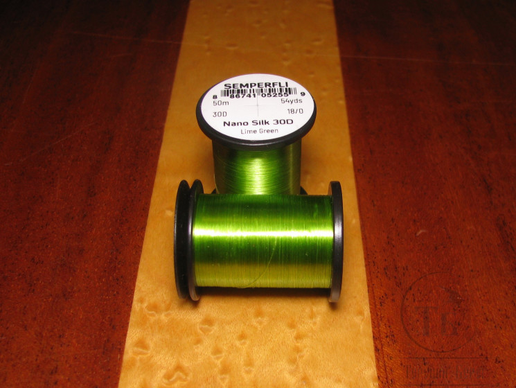 Монтажные нитки Nano Silk Ultra 30D 50 m. 18/0 Lime Green Semperfli