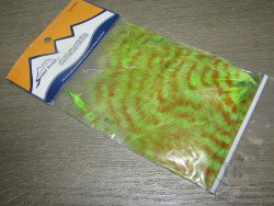 Перья гризли марабу ( отборные перья ) Jailhouse Marabou Chartreuse / Orange