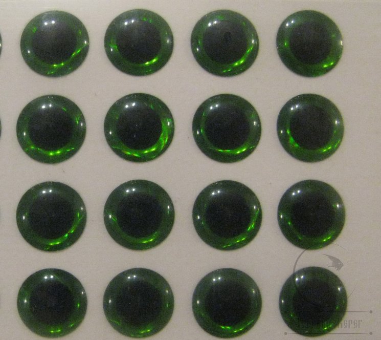 Глазки объемные D 6,0 Green ( 20 шт )