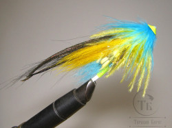 Муха лососёвая Turbo Pl. FF ( 38 ) Blue Yellow T 8,0 mm. 10 sm.