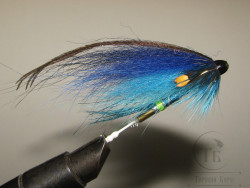 Муха лососёвая скандинавское крыло ( 20C ) Blue Herring Cl. ( медь трубка 1,0 дюйм )