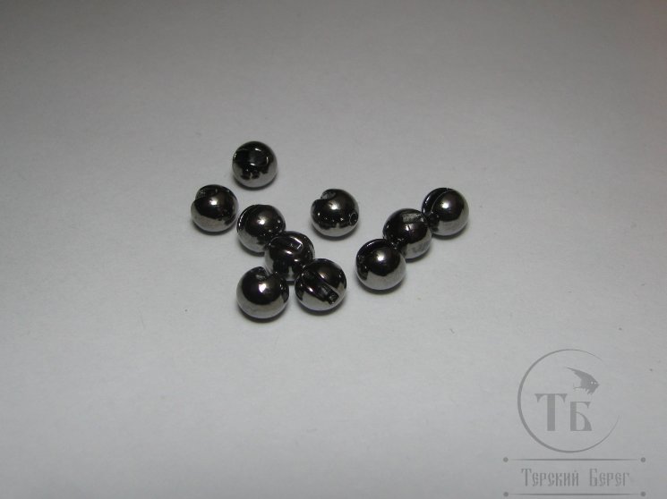 вольфрамовый шарик с прорезью  D 5,5 black nickel  (10 шт)