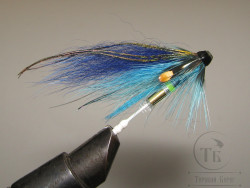 Муха лососёвая скандинавское крыло ( 20D ) Blue Herring Cl. ( медь трубка 3/4 дюйма )