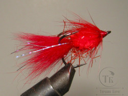 Муха горбушевая ( 37 ) Polar Red AF тройной крючок № 4