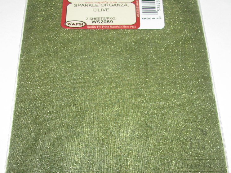Материал для крылышек Sparcle organza olive Wapsi