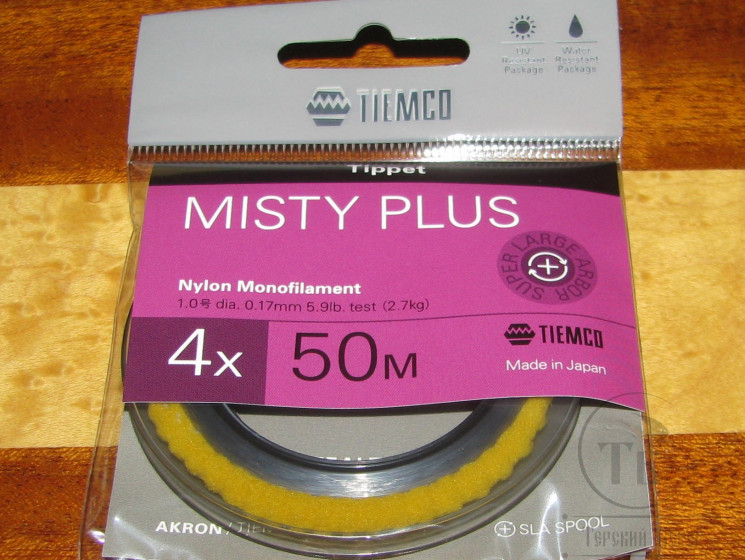 Поводковый материал Misty Plus Tippet 4X 50 m 0.17 mm 5.9 lb 2.7 kg ТМС