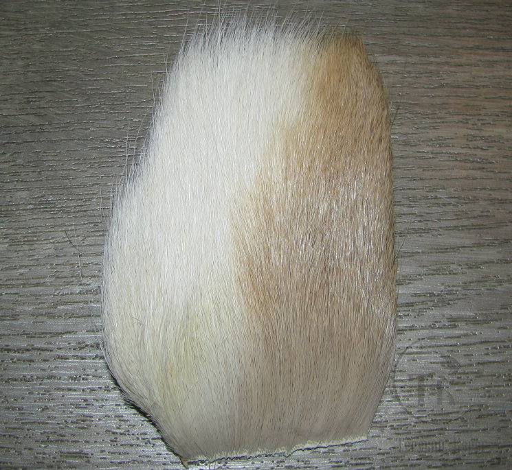 Мех оленя deer dyed  bleached / white  10 х 7