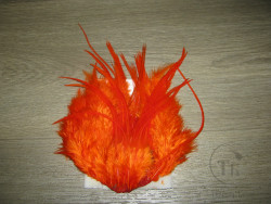 Перо огрызок сухого седла Hot Orange кр. № 12 - 8 ( распродажа П- 100 )