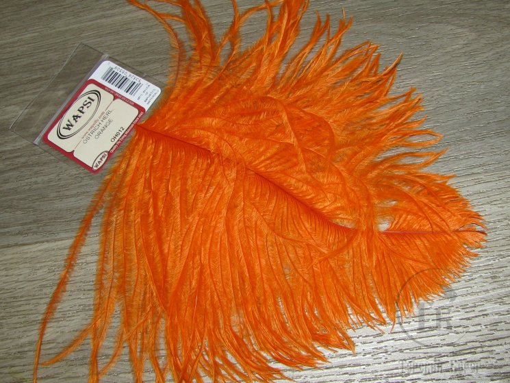 Часть крупного пера страуса Ostridge Herl Orange  Wapsi