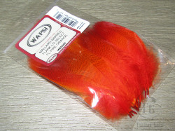 Перья селезня кряквы рябые Mallard Barred Flank LRG Select Fl. Fire Orange Wapsi