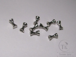 Вольфрамовые глазки гантельки c плоскими торцами 3x5 мм (10 шт.) Nickel